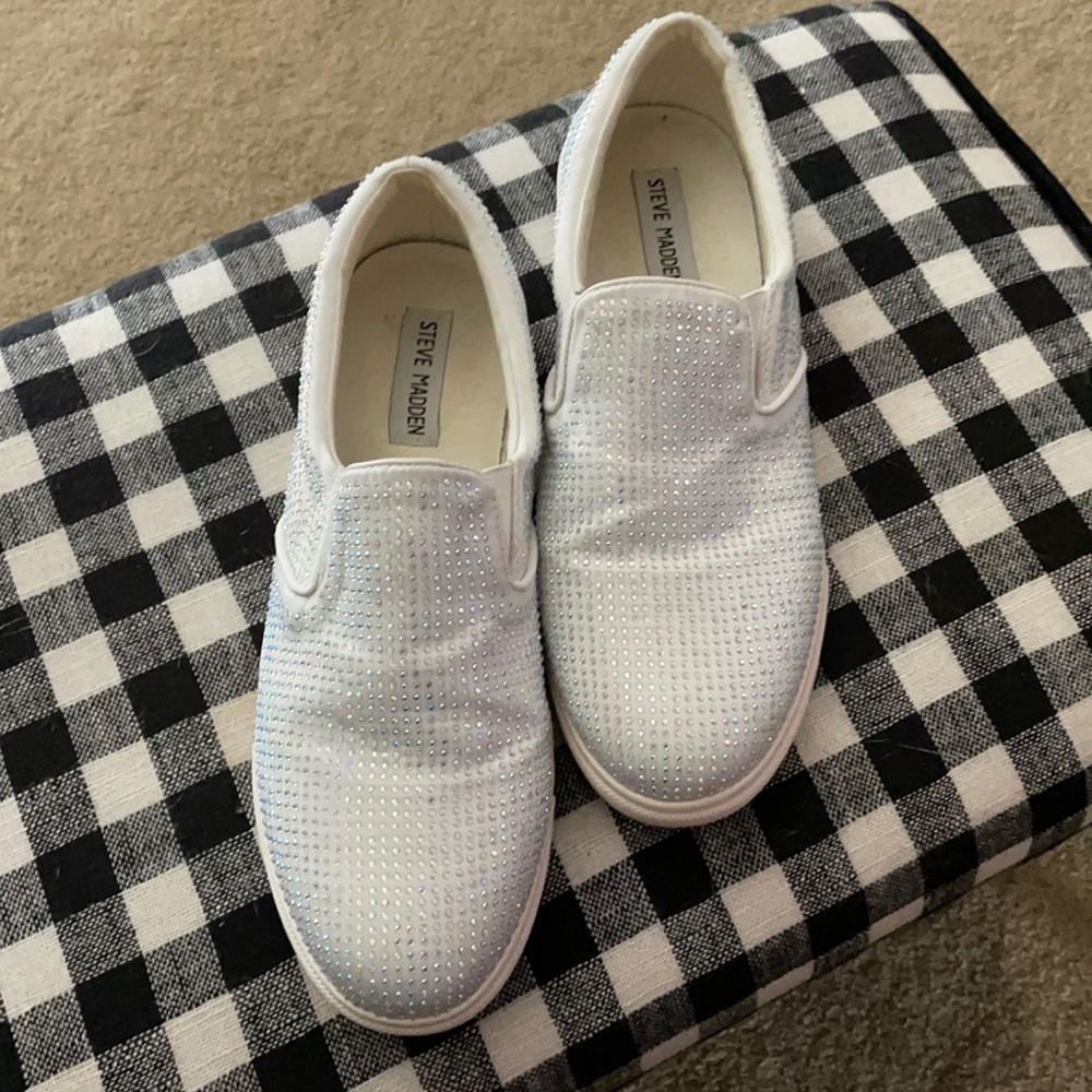 Steve Madden rhinestone slip-on sneakers